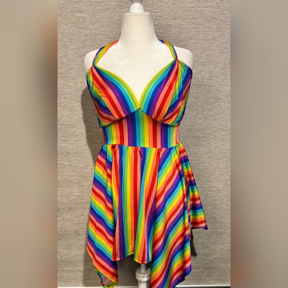 Rainbow Pride Rave Dress